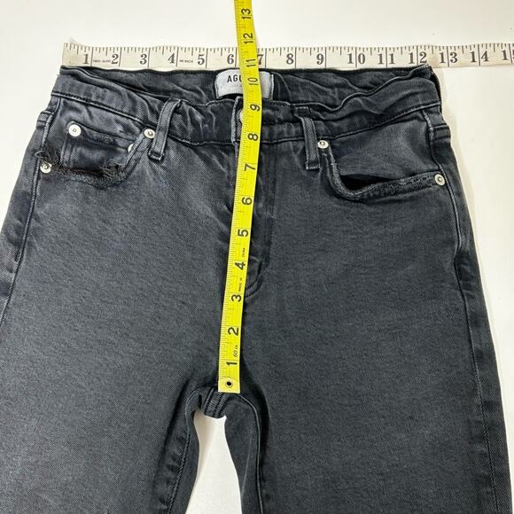 Agolde Toni Faded Black Distressed Mid Rise Skinny Jeans 25 - Picture 7 of 14